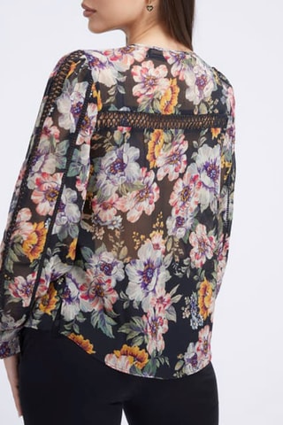 Blouse - Noir et rose