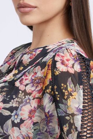 Blouse - Noir et rose