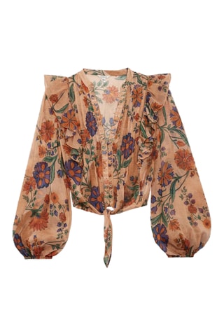 Chemisier noué - Beige