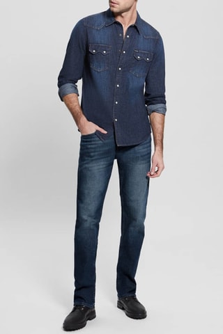 Chemise regular - Bleu foncé