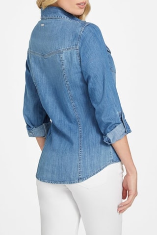 Chemise regular en jean - Bleu