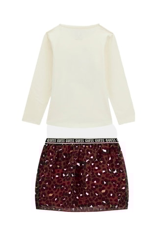 T-shirt et jupe - Ecru et rouge