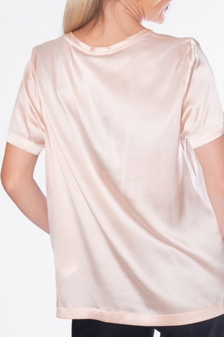 T-shirt en soie - Rose poudré