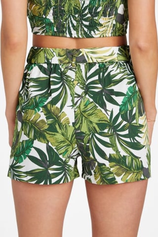 Short relaxed taille haute - Vert