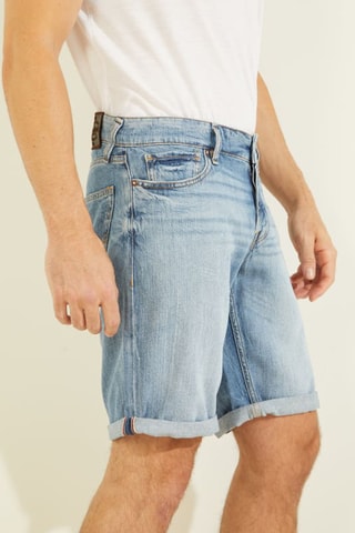 Short slim en jean - Bleu clair