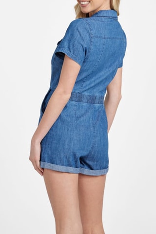 Combishort en jean - Bleu