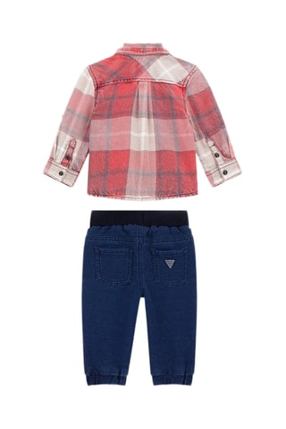 Chemise et jean - Bleu et rouge