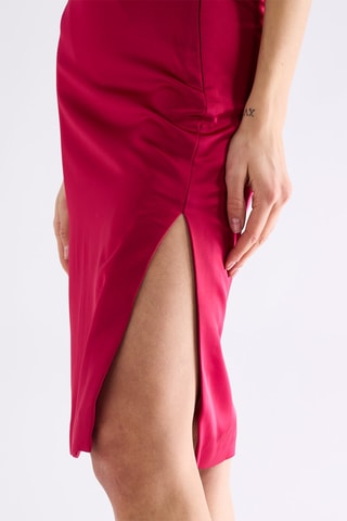 Jupe fourreau taille haute - Rouge