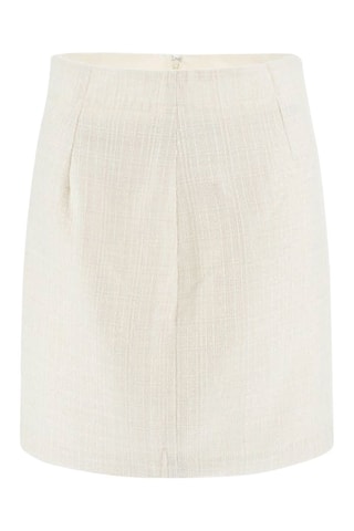 Jupe droite taille haute - Ecru