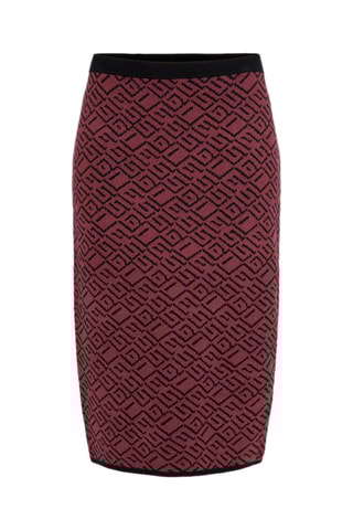 Jupe droite taille haute - Bordeaux