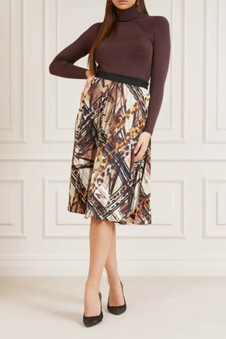 Jupe plissée - Marron