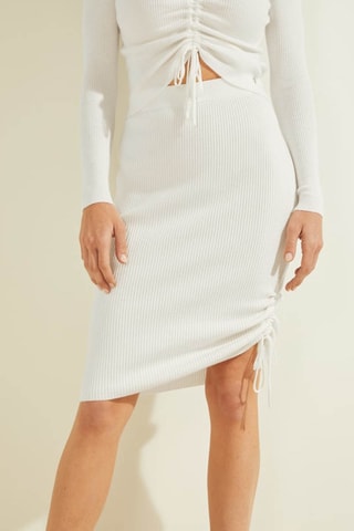 Jupe fourreau taille haute - Blanc