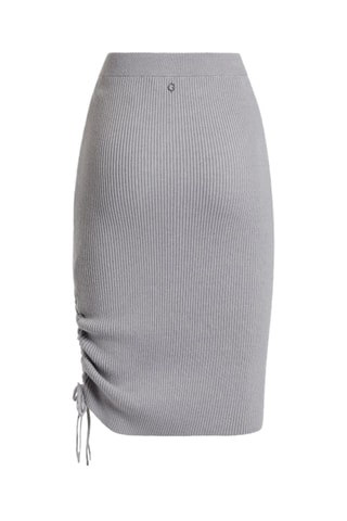 Jupe fourreau taille haute - Gris clair