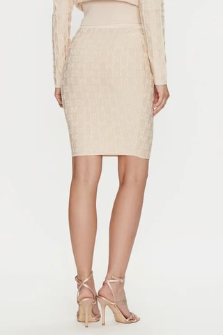 Jupe fourreau taille haute - Ecru