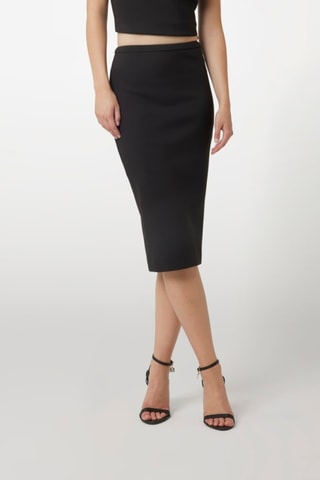 Jupe droite taille haute - Noir