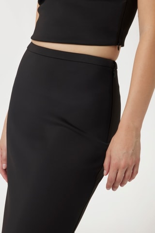 Jupe droite taille haute - Noir