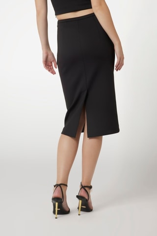 Jupe droite taille haute - Noir