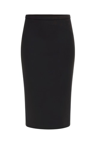 Jupe droite taille haute - Noir