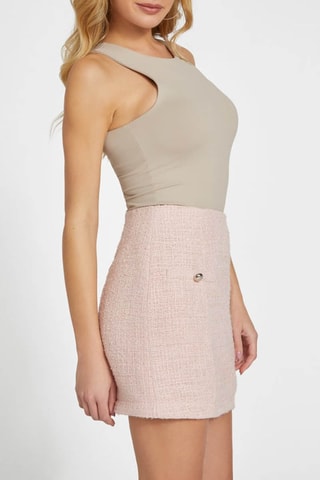Jupe droite taille haute - Rose