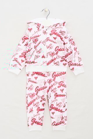 Sweat à capuche et jogging - Blanc et rouge