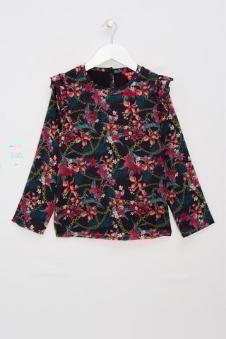 Blouse - Noir et corail