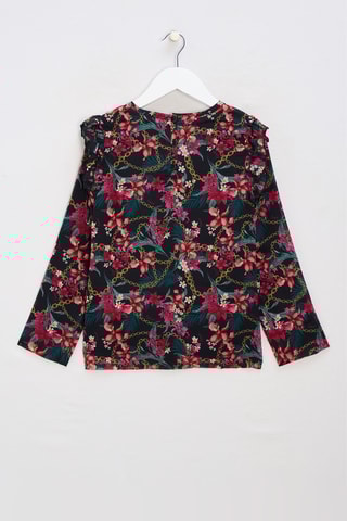 Blouse - Noir et corail