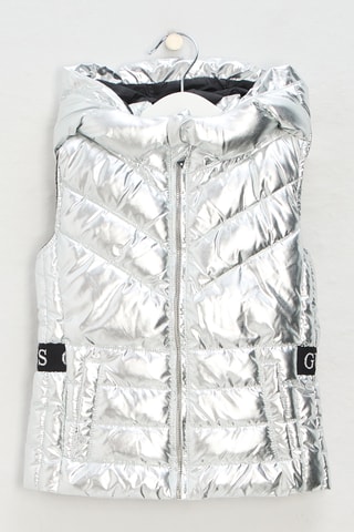 Doudoune sans manches à capuche - Argenté