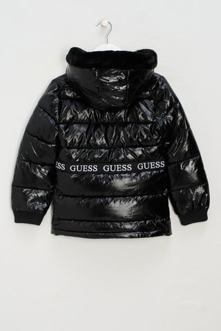 Doudoune longue à capuche - Noir