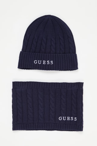 Bonnet et snood - bleu nuit foncé