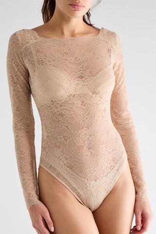 Body en dentelle Belle - Mauve