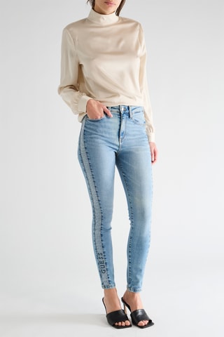 Jean skinny taille haute Yolanda - Bleu