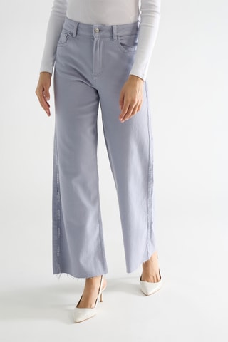 Pantalon straight taille haute Provence - Gris clair