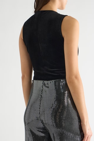 Body en velours Yvone - Noir