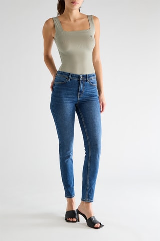 Jean skinny taille haute Fenice - Bleu foncé