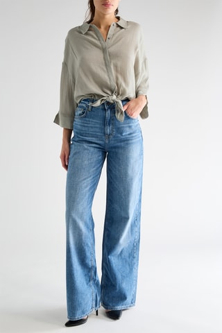 Jean flare taille haute Flavia - Bleu marine