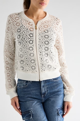 Bomber en guipure Blanche - Blanc
