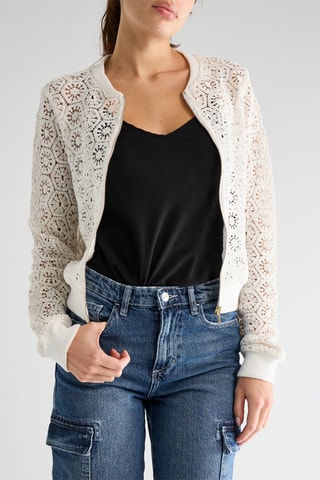 Bomber en guipure Blanche - Blanc