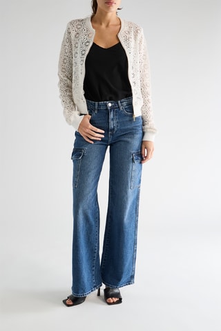 Bomber en guipure Blanche - Blanc