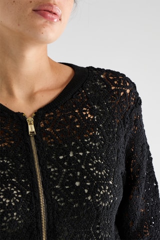 Bomber en guipure Blanche - Noir