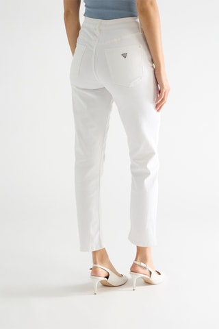 Jean straight taille haute - Blanc