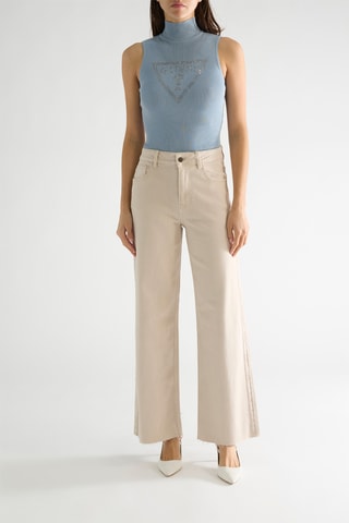 Pantalon straight taille haute Dust - Beige
