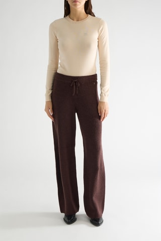 Pantalon taille haute Samia - Marron