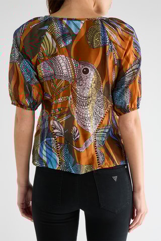 Blouse en soie Jill - Marron