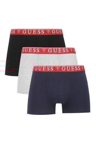 3 boxers - Gris clair chiné et bleu marine