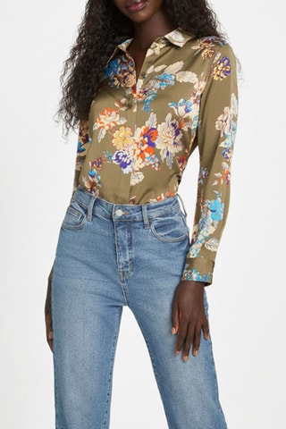 Chemisier slim - Kaki