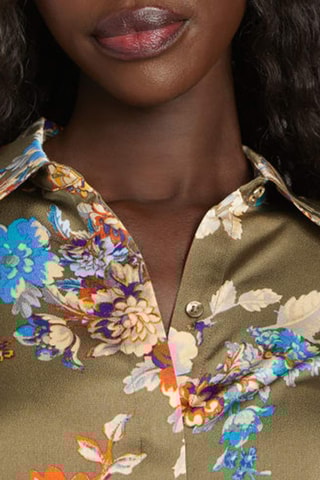 Chemisier slim - Kaki