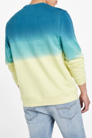 Sweat dip and dye - Turquoise et jaune