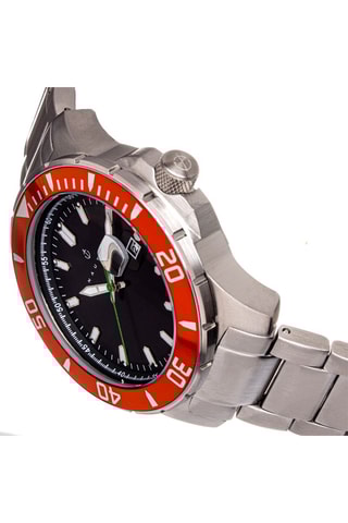 Reloj de cuarzo de acero Admiralty Pro 200 - Plateado y naranja