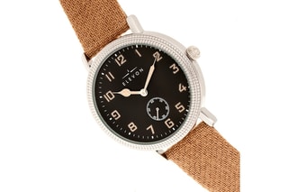 Reloj de cuarzo de piel Northrop Beige y plateado