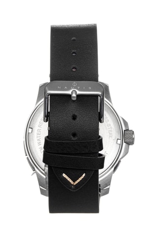 Reloj de cuarzo de piel Diver Pro 200 - Negro y rojo